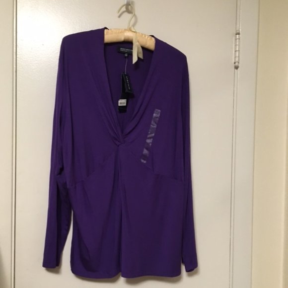 Jones New York Signature Woman Purple Top, NWT, 1X - Picture 3 of 12
